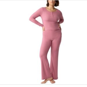 GAP 2PC Body Women's Long-Sleeve Rib Pajama Set top and bottom Size XL NWT